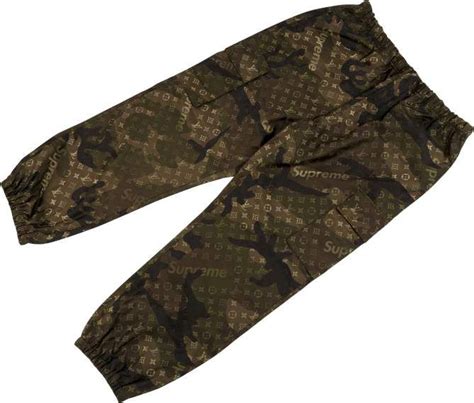 replica louis vuitton x supreme monogram cargo track pants|false supreme x louis vuitton.